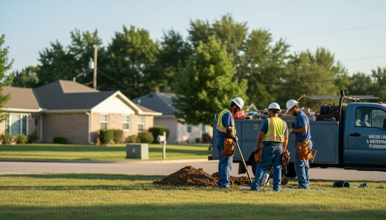 Residential water line and bathroom plumbing service in Grand Valley, PA